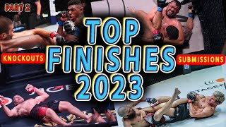 Top MMA Finishes 2023 Knockouts amp Submissions  2 [upl. by Klemperer]