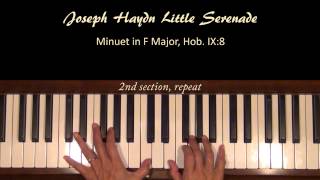 Haydn Little Serenade Piano Tutorial [upl. by Acenahs523]