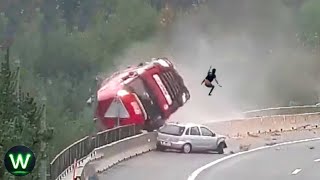 Tragic Ultimate Near Miss Video Of Biggest Trucks Crashes Filmed Seconds Before Disaster [upl. by Eerb999]