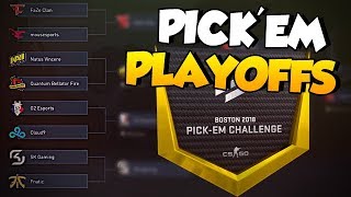 CSGO  ELEAGUE Major PickEm Predictions Playoffs [upl. by Ayatnwahs253]