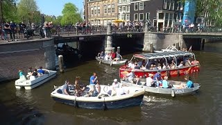 Drukte op de Prinsengracht  Leidsegracht Amsterdam [upl. by Eimaj]