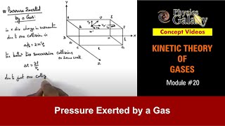 Class 11 Physics  Kinetic Theory of Gases  20 Pressure Exerted by a Gas  For JEE amp NEET [upl. by Malvino]