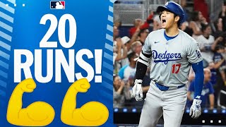 20 runs Dodgers punch their ticket to Postseason with EPIC performance Shohei 3 HR and 10 RBI [upl. by Enyak]