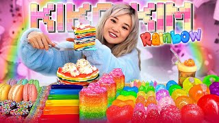 ASMR MUKBANG RAINBOW DESSERTS  POPPING BOBA JELLY GUMMY CAKE [upl. by Dahc159]