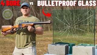 4 BORE Rifle vs Bulletproof Glass The Biggest Rifle Ever [upl. by Knute]