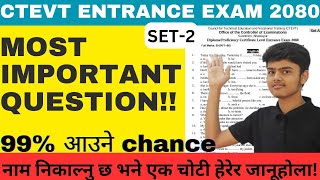 ctevt entrance exam model questions 2080  ctevt pharmacy entrance exam question papers in nepal [upl. by Salvatore]