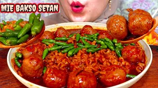 KEJAM‼️MIE SETAN KUAH NERAKA JAHANAM 50 RAWIT  BAKSO URAT GERENJEL🔥AUTO DOWERR🥵‼️ ASMR INDONESIA [upl. by Siloum]