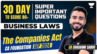 CA Foundation Sep 2024  Companies Act 2013  QampA Part 2  Business Law  CA Shashank Saboo [upl. by Uttica]