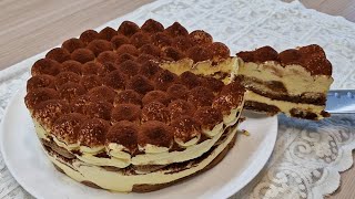 Torta TIRAMISÙ senza cottura Deliziosa Facile e Veloce  tutti ti chiederanno la ricetta [upl. by Morry]