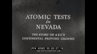 ATOMIC BOMB TESTS IN MERCURY NEVADA HISTORIC FILM 40982 [upl. by Kirch]