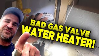 Hacked Kenmore 50 Gallon Water Heater  Bad Millivolt Gas Valve Diverter Missing amp Other Violations [upl. by Nayhr404]