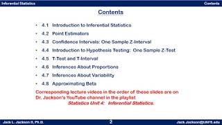 Statistics 41 Introduction to Inferential Statistics [upl. by Selie]