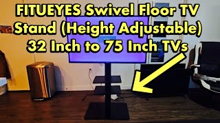 FITUEYES Swivel Floor TV Stand Mount for 3275 inch TVs Review Height Adjustable [upl. by Broeder]