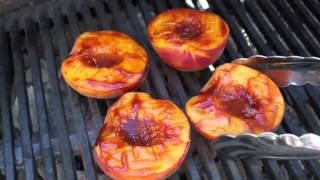 Barbecued Peaches  Great Summer Grilling Side Dish [upl. by Enad]