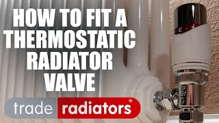 How to fit a thermostatic radiator valve by Trade Radiators [upl. by Etnoel889]