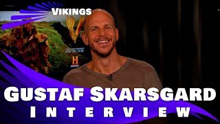 Gustaf Skarsgard Interview  Vikings 2017  Season 5 [upl. by Aicilram196]