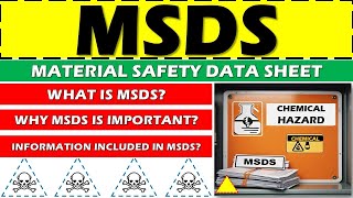 What Is MSDS Material Safety Data Sheet  Why MSDS Is Important  Information Included In MSDS [upl. by Nnylidnarb]