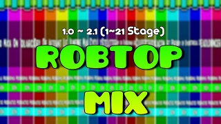 ROBTOP LEVEL MIX 10 21  GEOMETRY DASH OFFICIAL LEVEL 121  Level mix of RobTop  ItsHermar [upl. by Kerek]