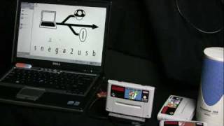 Retrode  snega2usb Demo 2 Genesis cartridge and SNES savegames [upl. by Kabab436]