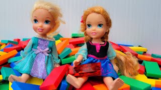 Colors  Elsa amp Anna toddlers teach Adrian  Barbie dolls  counting [upl. by Vigor407]