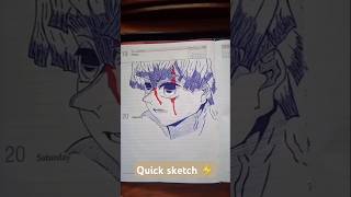 Quick sketch Zenitsu ⚡anime howtodraw animedrawing [upl. by Rihana]