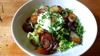 Poached Egg Crispy Potato Frisee Recipe  Pilot Episode [upl. by Neraj]