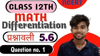 class 12th ex 56 Q1  class 12 math ncert chapter 5 exercise 55 question 01 vvi differentiation [upl. by Annoynek]