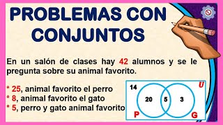 ✅ Solución de Problemas con Conjuntos y Diagramas de Venn  Ejemplos Resueltos 1 [upl. by Htebi]