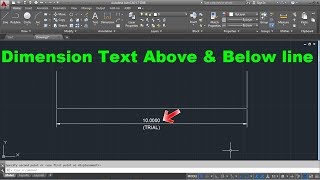 AutoCAD Dimension Text Above and Below Line [upl. by Althee]