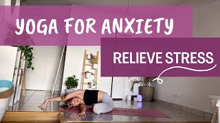 FULL BODY Yoga Stretch For ANXIETY AND STRESS RELIEF ALL Levels [upl. by Norwood]