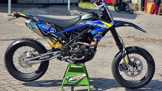 KAWASAKI DTRACKER 150 TAMPILAN SUPERMOTO HEDON 🔥 [upl. by Joo]