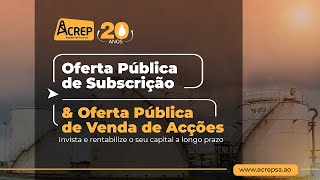 Evento de lançamento da Oferta e apresentação do Prospecto da OPS e OPV da ACREP [upl. by Nnylodnewg]