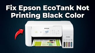 How To Fix Epson EcoTank Not Printing Black Color 2024 Step By Step Guide [upl. by Aretina]