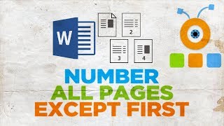 How to Number All Pages Except First in Word 2019 [upl. by Duwalt]