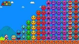 🔴 LIVE Super Mario Bros but Can Mario beat 999 All Geometry Dash Difficulty Faces [upl. by Yehsa]