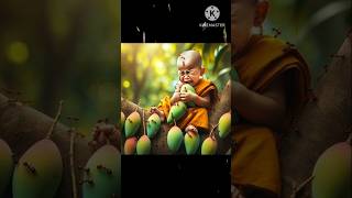 The little monks 🥰🥰Very Attractive video 📷 shortsviral youtubeshorts littlemonk song [upl. by Isayg]