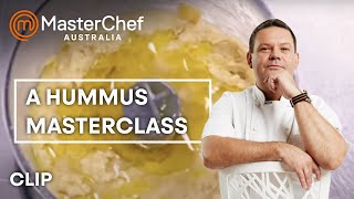 Perfect Homemade Hummus  MasterChef Australia  MasterChef World [upl. by Lessard918]