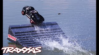 Slash 4X4 Hydroplane Jump On Water [upl. by Htrap]