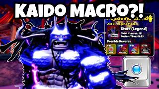 How To Afk Macro Kaido With Tiny Task In Anime Reborn Insane [upl. by Steck406]