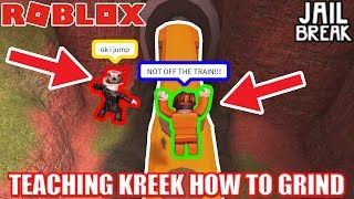 I teach KreekCraft how to Grind Roblox Jailbreak [upl. by Darton28]