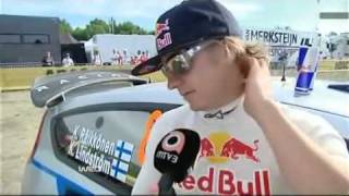 WRC Rallye Deutschland 2010  Kimi Raikkonen Interview [upl. by Aliuqahs]