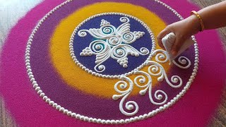 Beautiful Sanskar Bharti Rangoli Using Plastic Bag  सुंदर संस्कार भारती रांगोळी काढायला शिका [upl. by Arres]