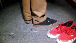 Vans Authentic Black Gum Suede  Fitting [upl. by Cacie658]