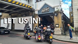 20 Bikes attempt to get into BIKE SHED MC London [upl. by Aniretake]