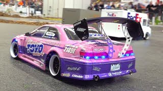 HOONICORN RC DRIFT CAR MODELS IN ACTION MESSE WELS DRIFT TEAM LINZ [upl. by Darnok]