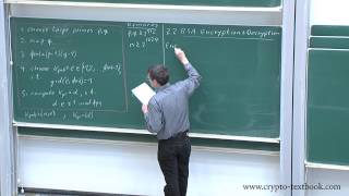 Lecture 12 The RSA Cryptosystem and Efficient Exponentiation by Christof Paar [upl. by Dugas]