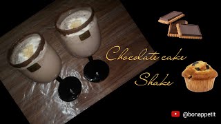 Easy and quick chocolate cake shake by bon appetit [upl. by Hevak964]