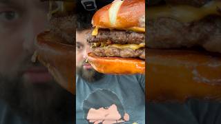 Wendy’s Pretzel Baconator foodreview [upl. by Lorusso]