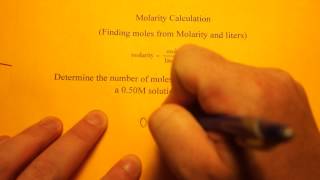 Molarity Calculation moles from molarity and liters [upl. by Westney]