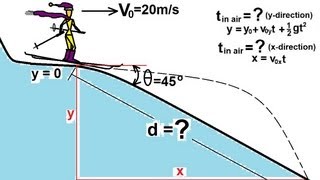 Physics 3 Motion in 2D Projectile Motion 13 of 21 Example 2 Landing on a Slope [upl. by Areivax]